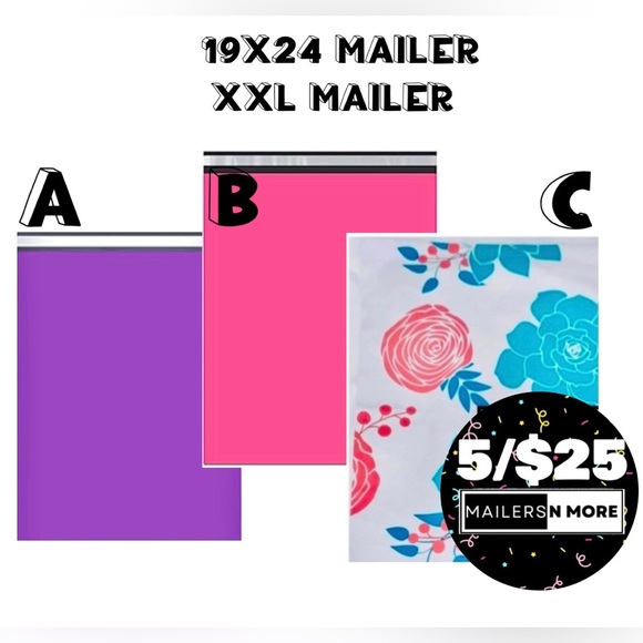 19x24 Mailers Huge Poly Mailers 19x24 XXL 19 x 24 inch Gift wrap - Picture 1 of 3